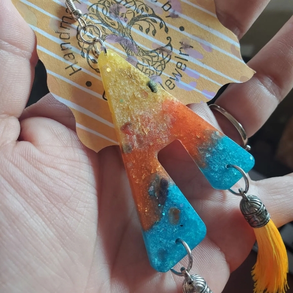 😱3 for $20 Handmade unique one of a kind dangle tassel multi stone Earrings - Picture 6 of 10